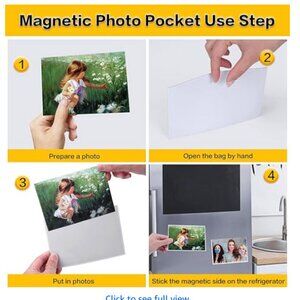 Set of 13 magnetic 4z6 photo pockets